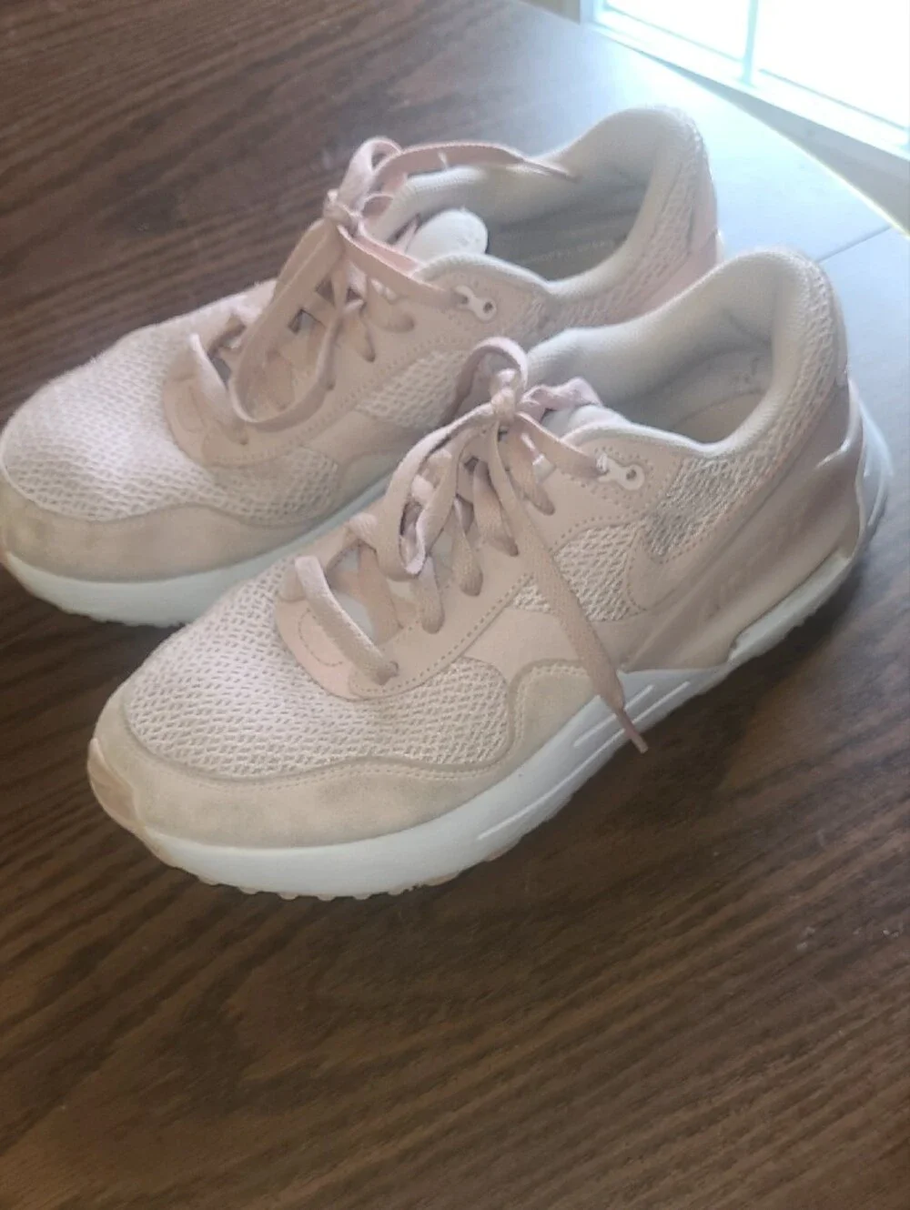Nike Air Max SYSTM Womens Pink White Walking Running Shoes Sneakers Size 11